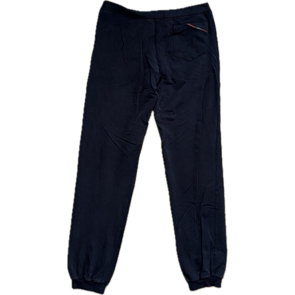 gucci black jogger sweatpants w/ zipper pockets & back logo trim - Picture 2 of 5